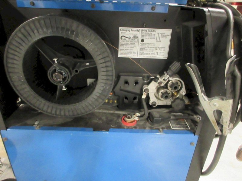 Millermatic 252 MIG Wire Feed Welder with Rolling Base and Accessories, 200/230V Single Phase- Auction Item