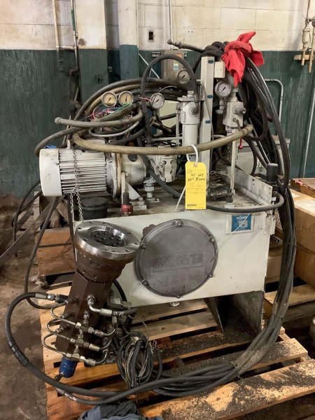 Used, 34" (860 mm) Rohm Hydraulic Indexing Chuck with Hydraulic Power Unit