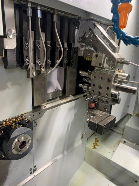 2019 STAR SR-32JII TYPE B w/Barfeed, HPC, Conveyor and tooling. Swiss Type Automatic Screw Machine