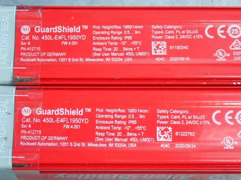 Allen-bradley Light Curtain Pair - 450l-e4fl1950yd