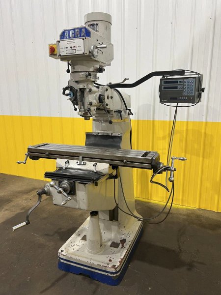 2 HP ACRA MODEL #AM-2V VERTICAL KNEE MILL: STOCK # 4143