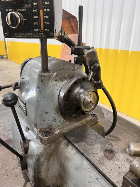 9" X 28" HARDINGE MODEL #DV-59/DSM-59 SECOND OPERATION TURRET ENGINE LATHE: STOCK #21133