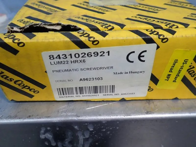 Atlas Copco Pneumatic Screwdriver - Lum22 Hrx6