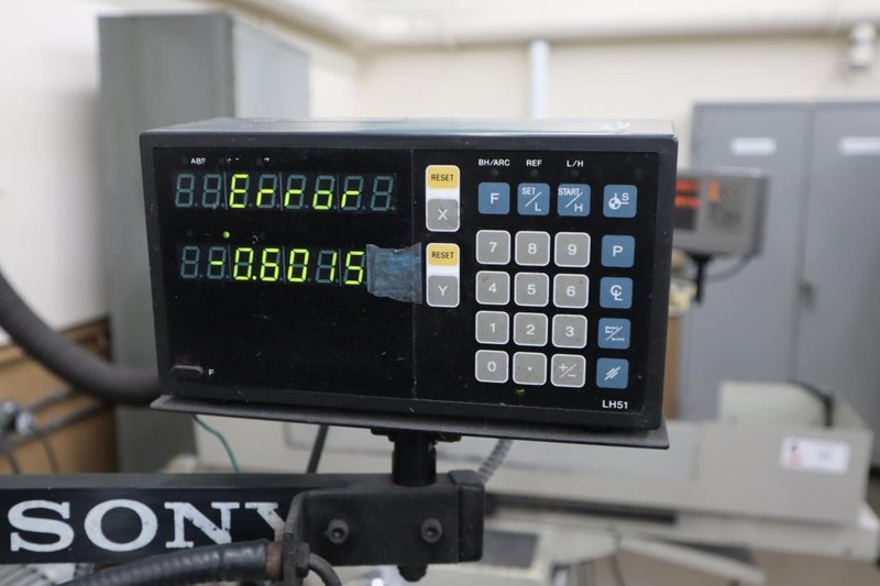 Mitsui High-Tech MSG-200MH Hand Feed Surface Grinder,6"x18", Sony 1-Axis DRO, Electromagnetic Chuck, Coolant- Auction Item