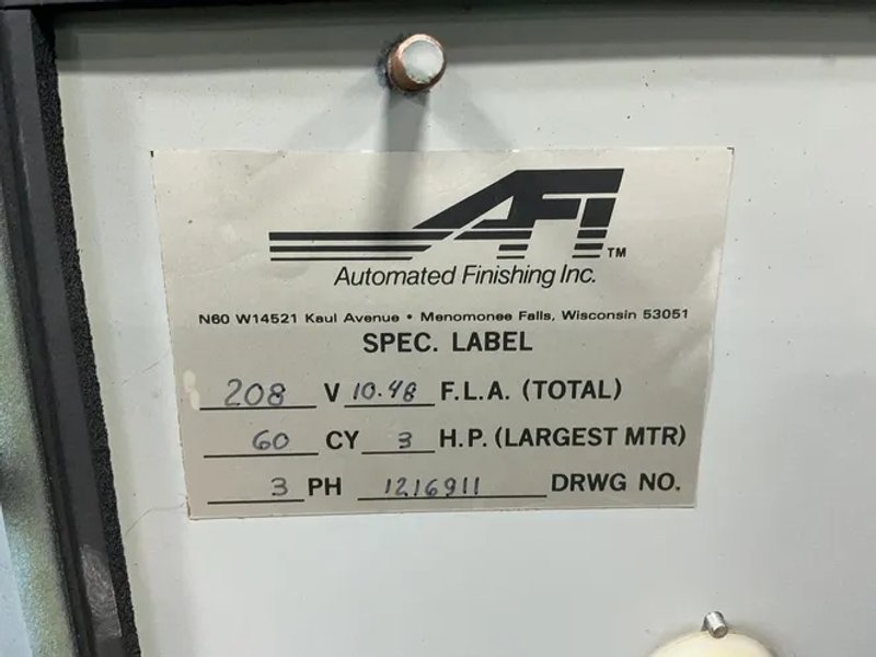 Automated Finishing Inc. 3 Hp / Three 11.5”x11” Tanks Vibratory Finisher - 12v5