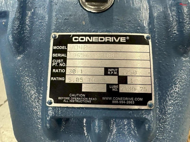 CONEDRIVE NO. H040–4 GEARBOX. STOCK # 0991725