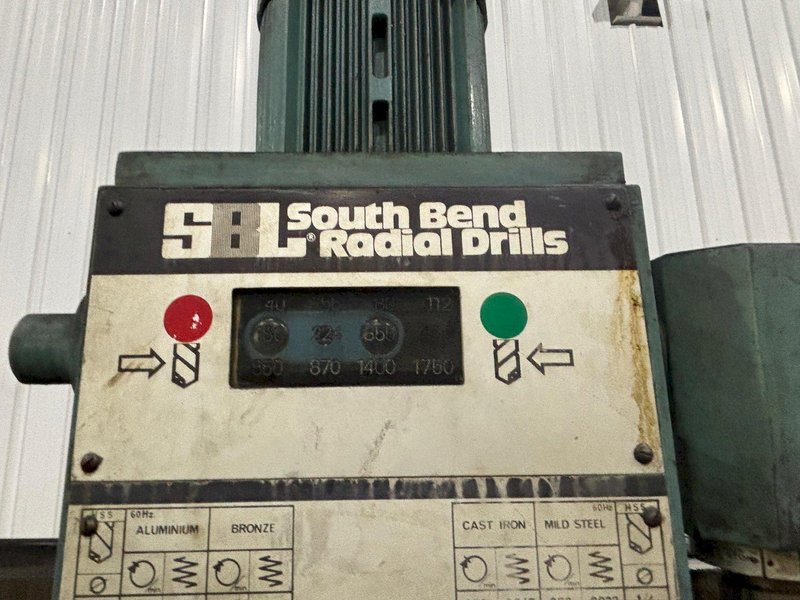 4' x 11" FORADIA SOUTH BEND MODEL #GR50-1200 RADIAL DRILL: YOBRO #24134