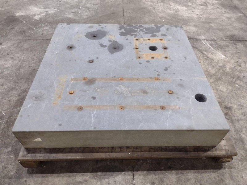 48" X 48" X 8" BLACK GRANITE TABLE: STOCK #22227