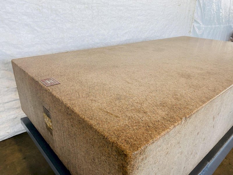 48" X 96" X 16" HERMAN PINK GRANITE SURFACE PLATE. STOCK # 0313522