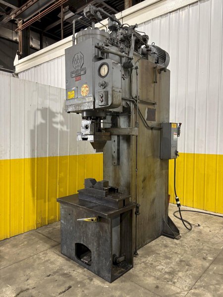 75 TON WILLIAMS &amp; WHITE HYDRAULIC GAP FRAME PRESS 16" STROKE: STOCK #23566