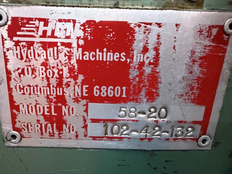 USED HMI 58 TON DUAL OPERATOR HYDRAULIC IRONWORKER MODEL 58-20
