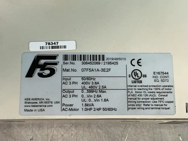 Keb Servo Drive - 07f5a1a-3e2f