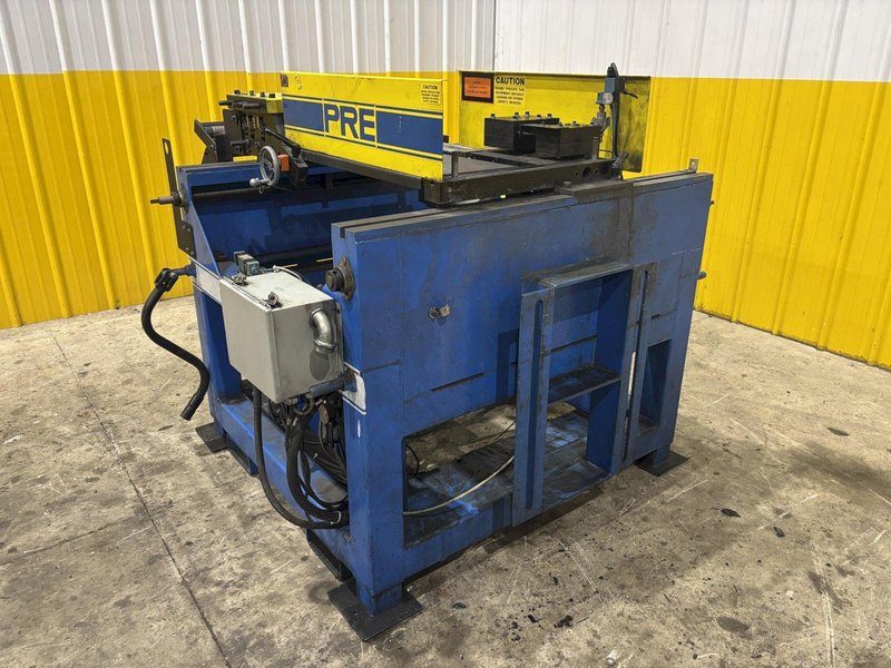 12" W X 18" STROKE PRESS ROOM EQUIPMENT PRE PNEUMATIC COIL STRAIGHTENER &amp; AIR FEEDER : STOCK #23254