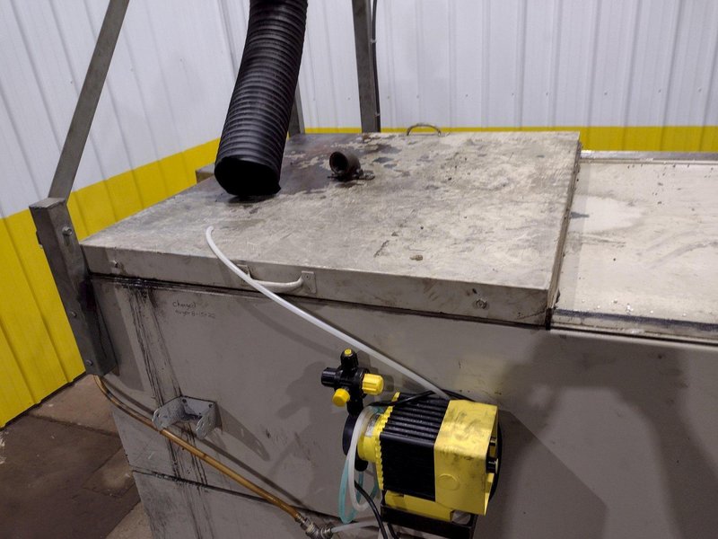 60" X 8 CU FT ALMCO MODEL V8-S TUB TYPE VIBRATORY DEBURRING FINISHING SYSTEM: STOCK #18832