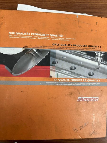 ELUMATEC MODEL #SBZ122 PROFILE MACHINE CENTER: STOCK #22090