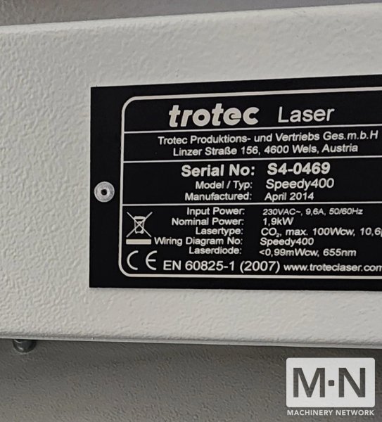 100 Watt CO2 Trotec Speedy 400 Laser Engraver and Cutter