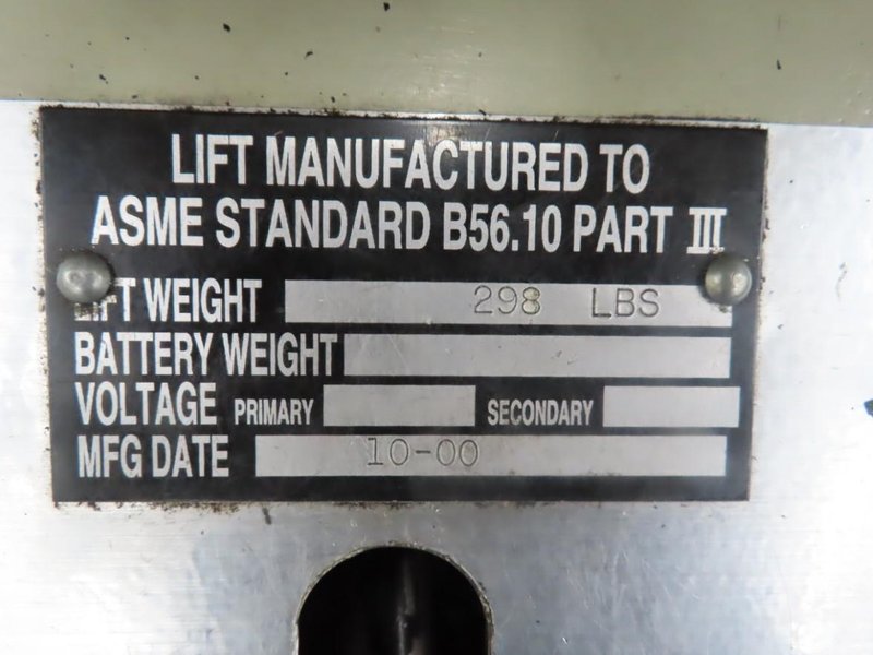 Regal Model RBP66 Electric Lift Table, 1000 LB CAP W Shop Made Hook Hoist- Auction Item