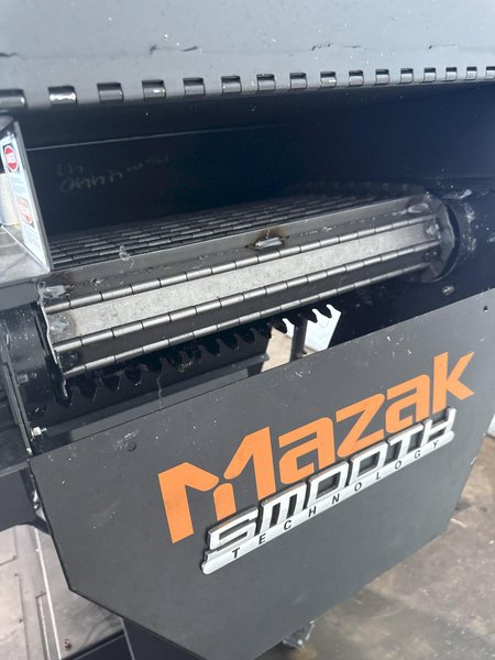 108" LONG X 16" WIDE MAYFRAN MT-10 CHIP CONVEYOR. STOCK # 0776725.
