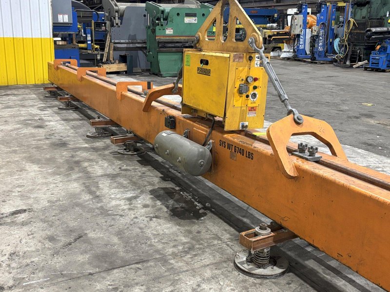 10,000 LBS X 50' X 8' PERMADUR SERIAS 816 VACUUM SHEET LIFTER WITH UNIVAC 1500 GENERATOR: STOCK 22460