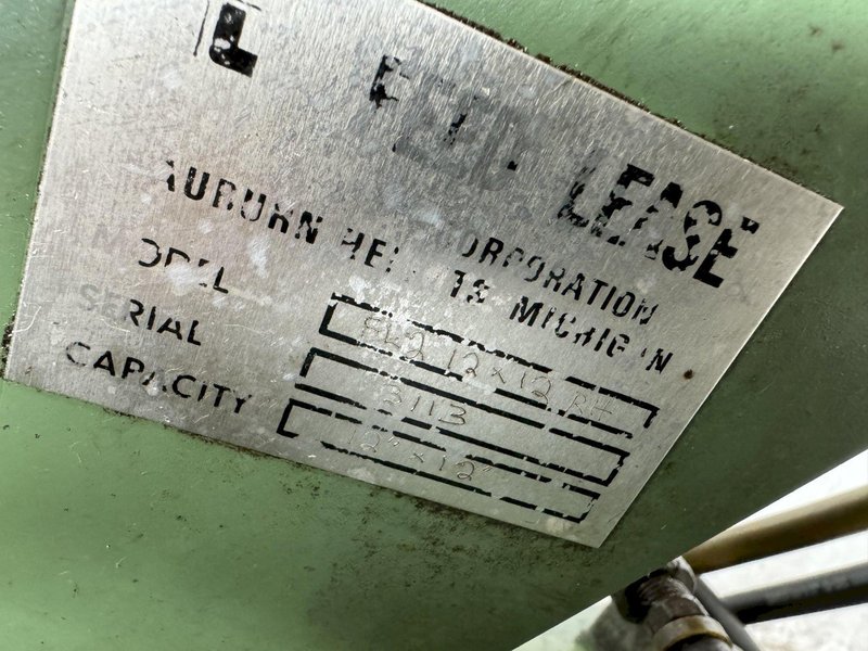 12" x 12" x .157" FEED LEASE FL-2- 12X12 RH FEEDER/STRAIGHTENER. STOCK # 0789524.