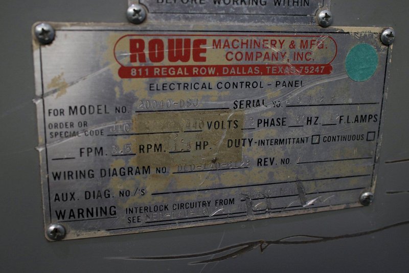 20,000 LBS X 40" ROWE MODEL 20040DSJ  COIL REEL &amp; COIL CAR: STOCK #75382