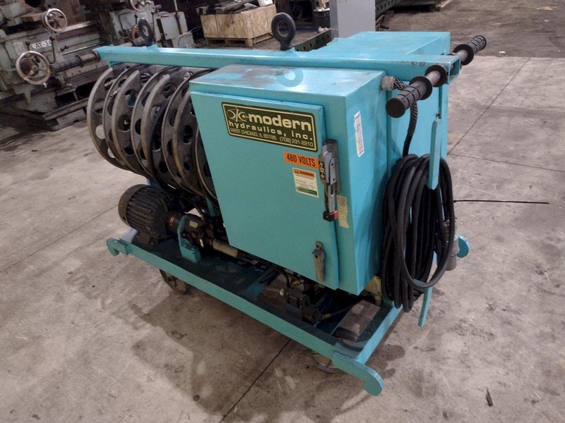 40 TON MODERN HYDRAULICS 4 CYLINDER PORTABLE HYDRAULIC DIE SETTING &amp; SEPARATING SYSTEM: STOCK #23774