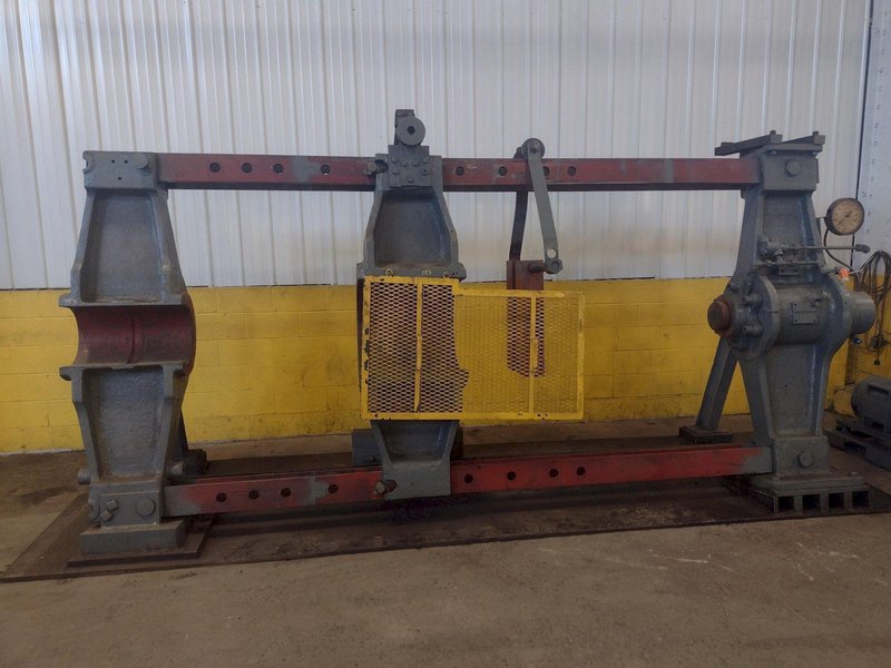 250-TON WATSON–STILLMAN INCLINED HYDRAULIC WHEEL PRESS / BEARING PRESS. STOCK # 0342825