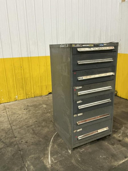 7 DRAWER X 30” X 28” X 59”  STANLEY VIDMAR TOOL STORAGE CABINET: YOBRO #26073
