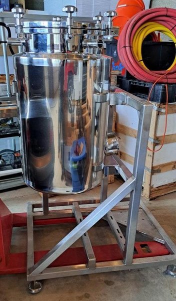 35 Gallon Aptia Engineering Stainless Steel Jacketed Vacuum Reactor Vessel – New!