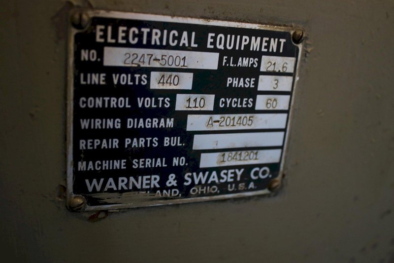 WARNER &amp; SWASEY #M2440 SQUARE HEAD RAM TURRET LATHE: STOCK #76178