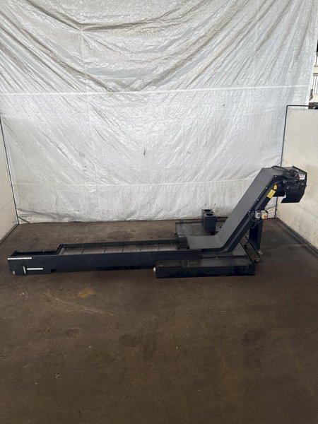 108" LONG X 16" WIDE MAYFRAN MT-10 CHIP CONVEYOR. STOCK # 0776725.
