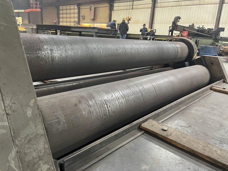 10' X 1-3/16" BERTSCH CENTURY II HYDRAULIC PLATE ROLL. STOCK # 0680524
