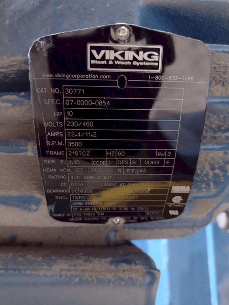 4 WHEEL X 18" VIKING MODEL #MP1809P CHAIN MESH BELT DE-FLASHING / SHOT BLAST MACHINE: STOCK #21636