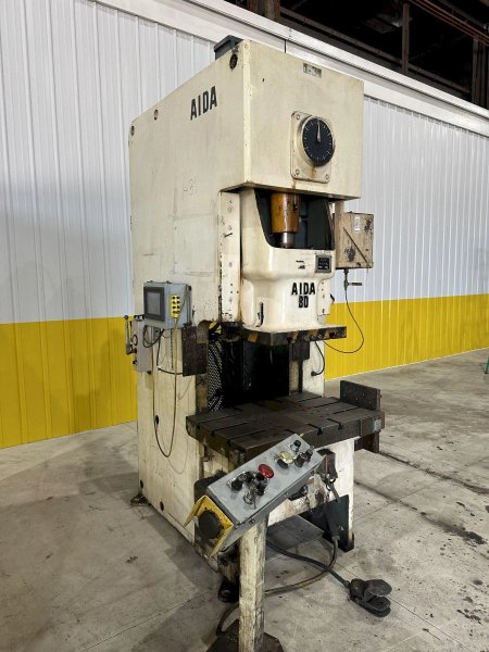 88 TON AIDA MODEL #NC1-80(2) GAP FRAME PRESS, 6.3" STROKE STOCK# 4471