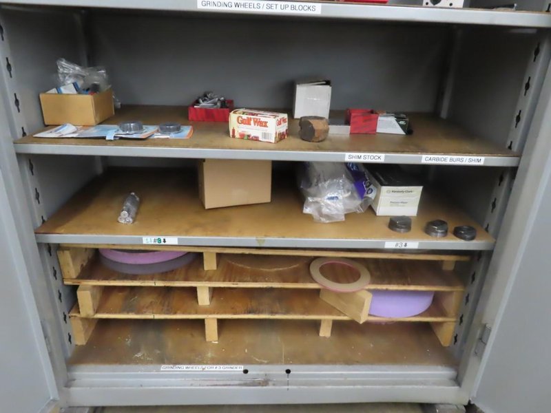 Lyon 2-Door Metal Cabinet w Contents- Auction Item