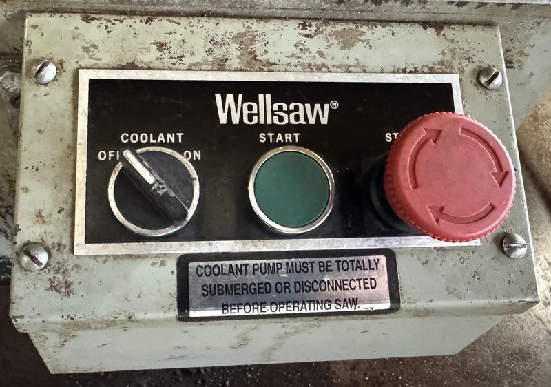 10" x 16" Wellsaw Horizontal Band Saw 1016, 1" Blade, Coolant, 1 Phase