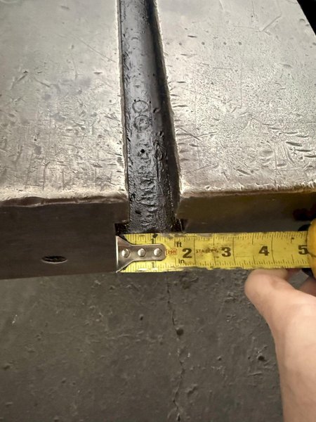 74" X 50" X 6" T-SLOT BOLSTER PLATE. STOCK #0113426