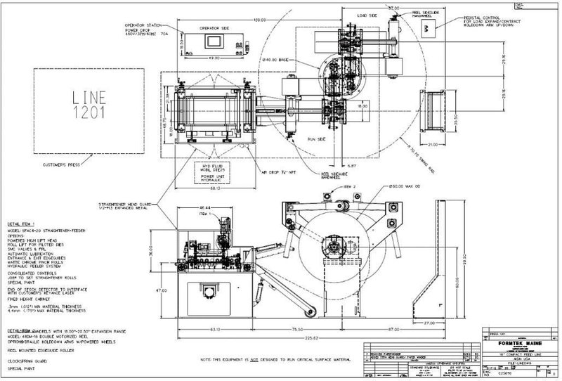 18” X .175”  CWP MODEL #SFAC4-20 SPACE-SAVER AUTOMATIC DOUBLE END SERVO COIL FEED LINE: STOCK #22211