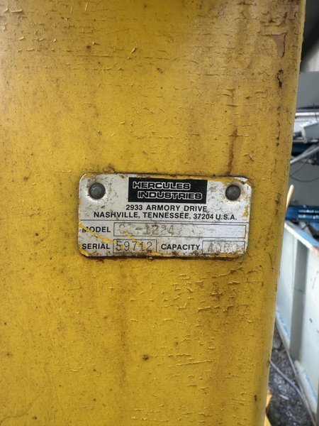 2 TON HERCULES MODEL #CI-1224 TALL BOOM FORKLIFT ATTACHMENT: STOCK #22508