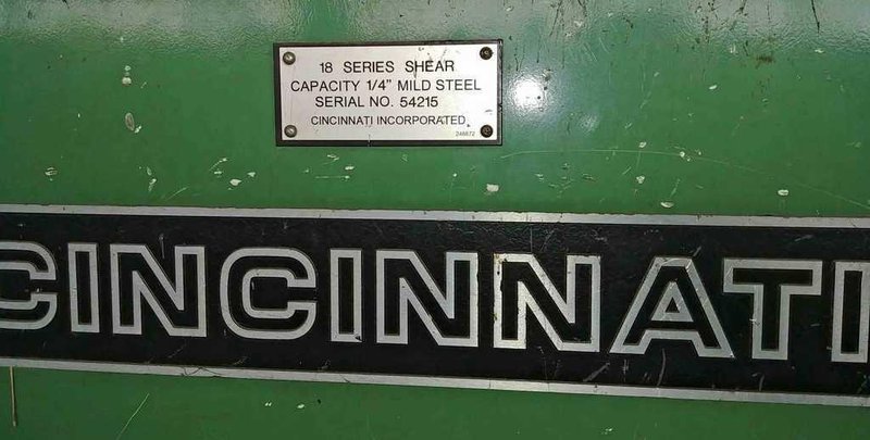 0.250" x 8' Cincinnati Power Sq. Shear