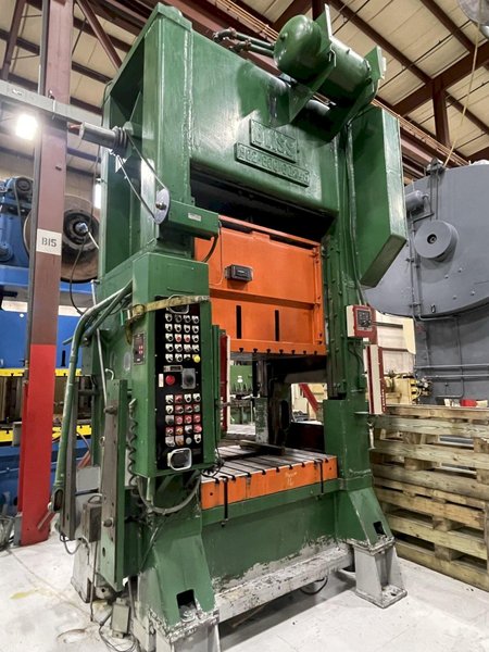 300 Ton BLISS Model SC2-300-60-48, Used Straight Side Mechanical Metal Stamping Press For Sale