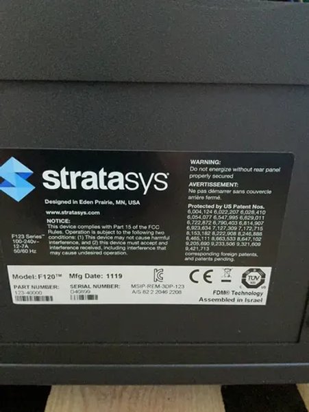 Stratasys 10” X 10” X 16” 3d Printer  - F120