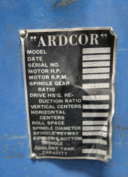 11 STAND X 1.5" ARDCOR MODEL M10E-R U-JOINT DRIVE ROLLFORMER: STOCK #78230