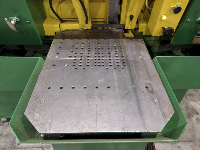 12" X 12" HYD-MECH MODEL #H-12A FULL AUTOMATIC FEED HORIZONTAL BANDSAW PLC 100 CONTROLS: STOCK #22130