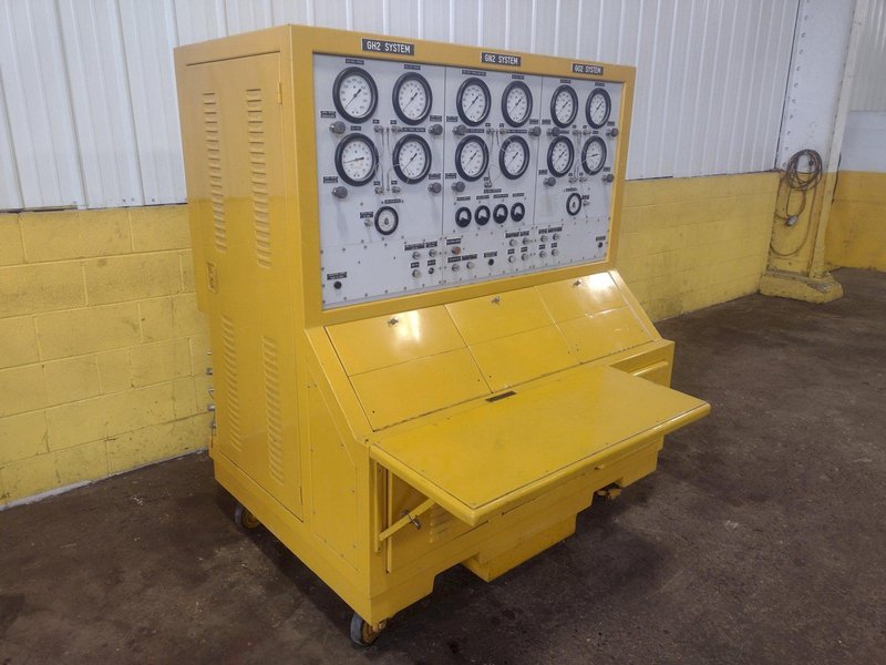 KAHN MODEL #310013 GAS REACTANT TEST CONSOLE BENCH &amp; CONTROL UNIT: STOCK #16723