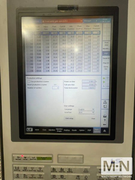 2545 TON 385 OZ OR 442 OZ LS MTRON MODEL THE ONE 2300 HYBRID INJECTION MOLDING MACHINE MFG 2021/2019 (4) AVAILABLE