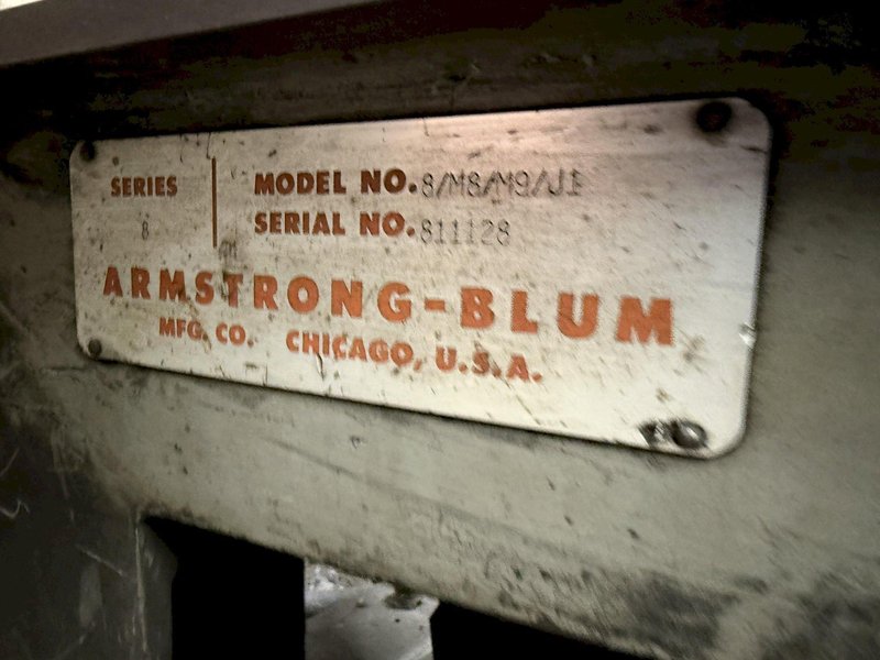Armstrong Blum model 8/M8/M9/J1 vertical band saw s/n 811128