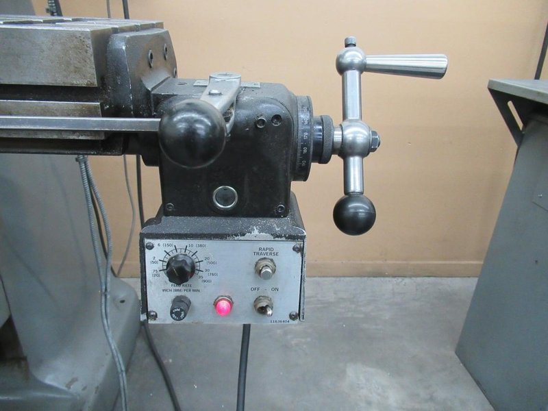 Bridgeport Series I-2HP Vertical Knee Mill, Sony Millman 2-Axis DRO, 9"x 48" Table, X-Axis Power Feed, Power Quill Feed, Chrome Ways- Auction Item