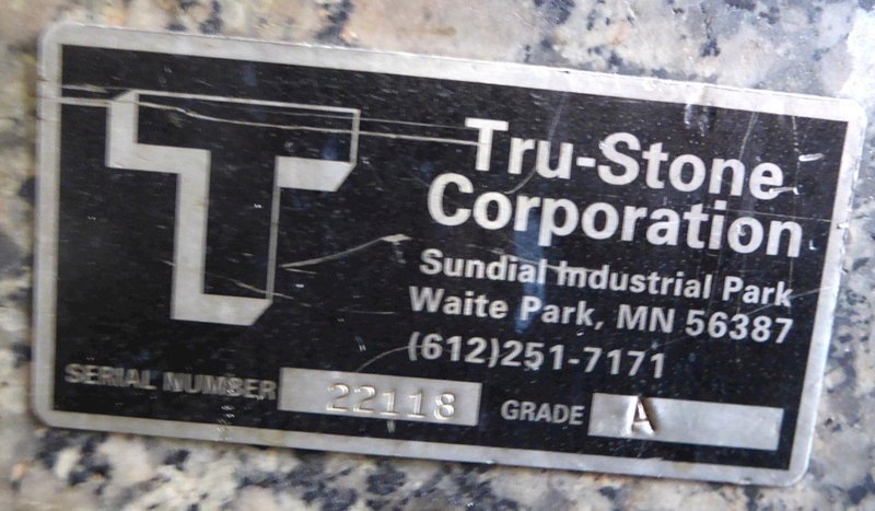 80" x 108" Tru-Stone Granite Surface Plate, 13" Thick, Grade A, Stand