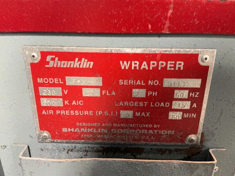 Shanklin Corporation 14” And 20” Conveyor Belts / 90 Psi Max Side Sealer Wrapper - F-1